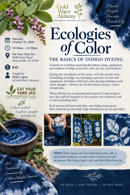 Ecologies of Color: Basics of Indigo Resist Dyeing